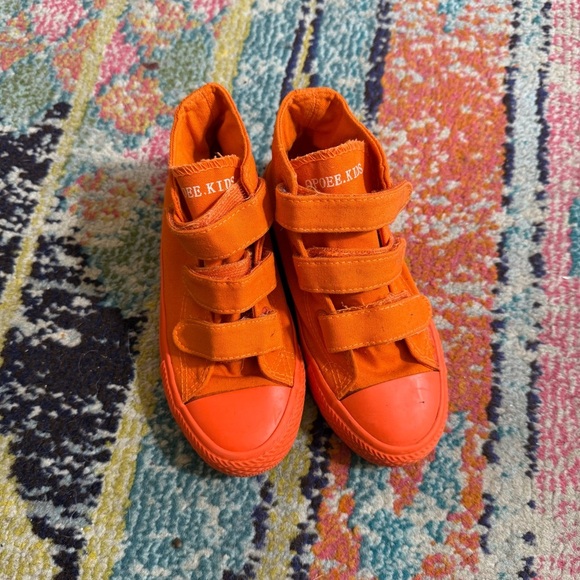 Kids Orange High-Top Sneakers size 32 - Picture 2 of 6